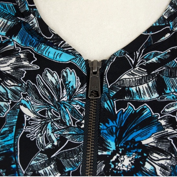Sejour Printed Floral Bomber Jacket - sz 20W - Picture 2 of 6